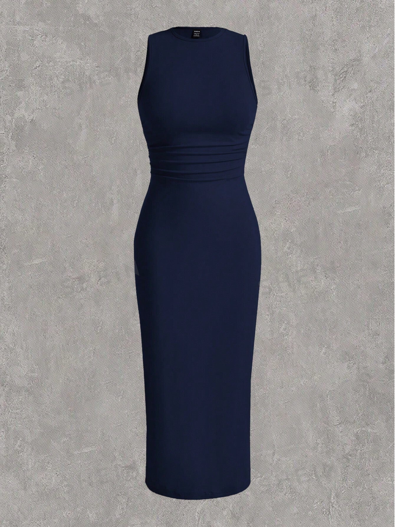 SHEIN EZwear Women's Plus Size Solid Knit Bodycon Dress - Negative Apparel