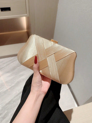 SHEIN Glitter Bling,Shiny Glamorous,Elegant Clutch Box - Negative Apparel