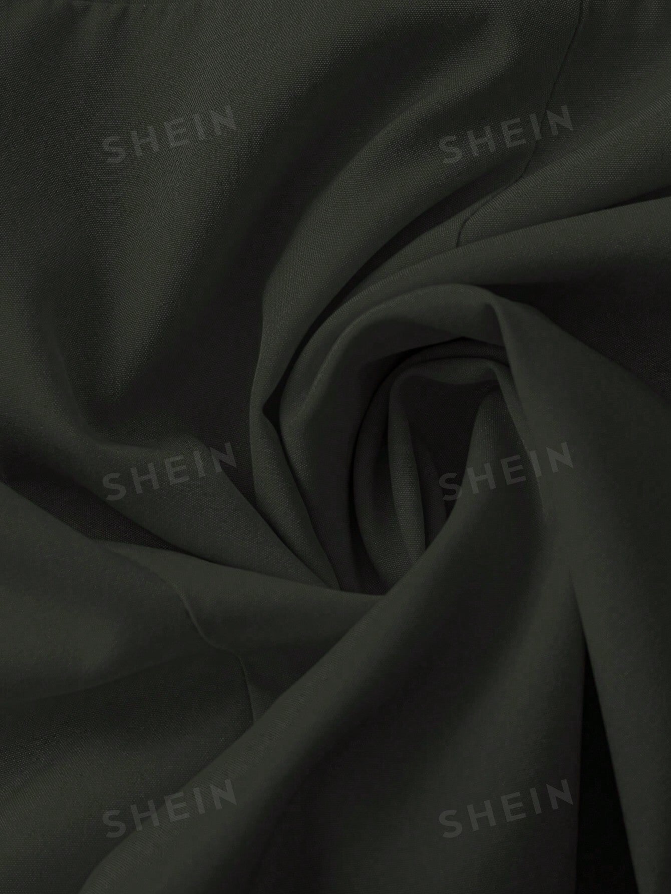 SHEIN Plus Size Women Solid Color Pleated Wide Leg Loose Pants - Negative Apparel