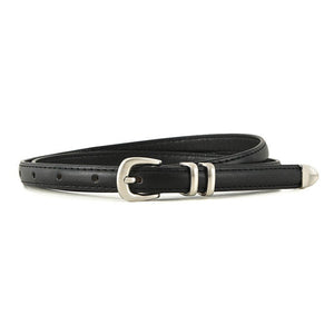 Simple Buckle Thin Women Belt - Negative Apparel