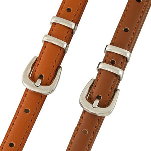 Simple Buckle Thin Women Belt - Negative Apparel