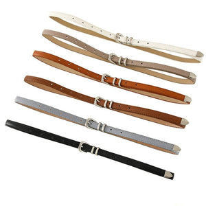 Simple Buckle Thin Women Belt - Negative Apparel