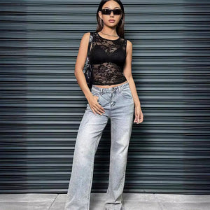 single - layer lace bra - free slim - fitting and thin vest - Negative Apparel