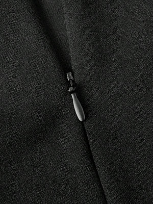 Sleeveless Midi Dress With Tie Neck Black Bow Dress FD - Negative Apparel