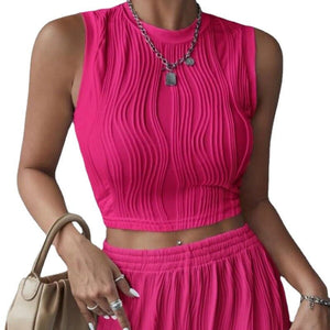 Sleeveless round neck slim - fitting women's small vest - Negative Apparel