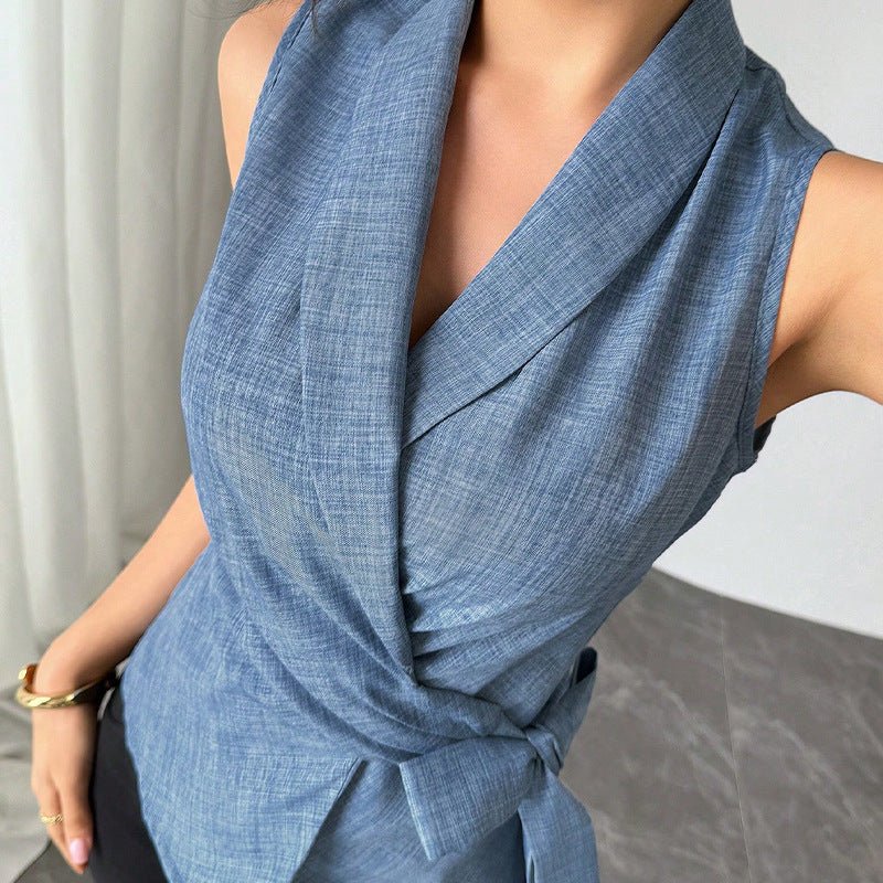 Slim strap shirt cardigan women's top - Negative Apparel