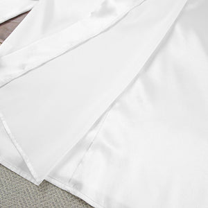 sling satin nightdress two - piece feather long - sleeved nightgown - Negative Apparel