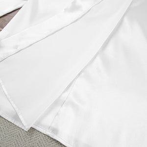 sling satin nightdress two - piece feather long - sleeved nightgown - Negative Apparel