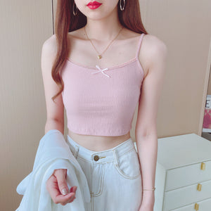 Small floral lace edge sling vest women's summer 2025 new bm style sexy versatile and thin outer wear base tide - Negative Apparel