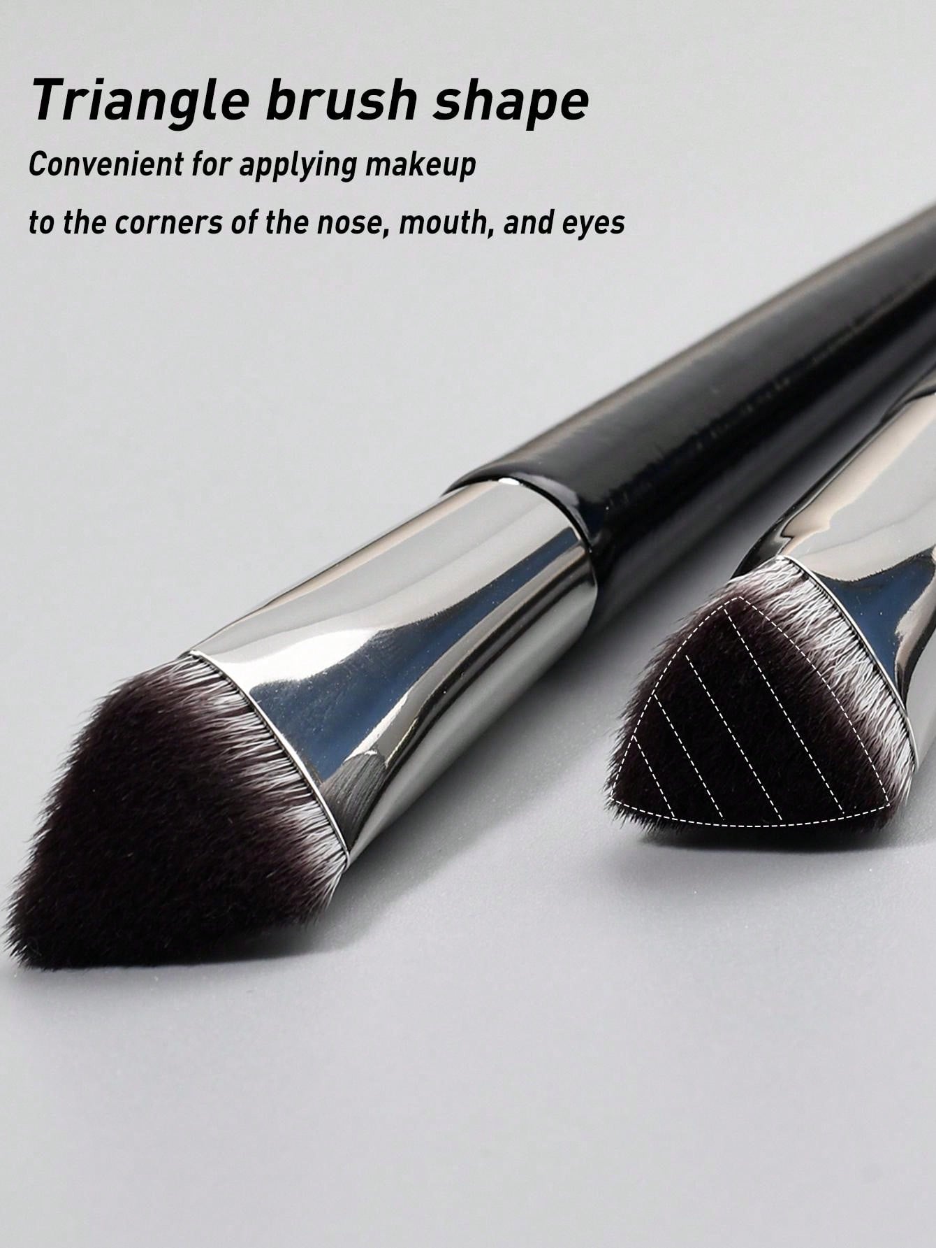 Soft Makeup Brush, Black Triangle Foundation Brush, Concealer Brush, Detail Brush, BB Cream Brush, Isolation Brush, Cover Dark Circles, Eye Bags, Acne Marks, Freckles, Portable Makeup Brush - Negative Apparel