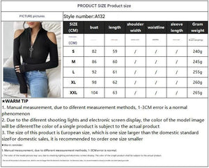 Solid color pit strip free zipper stand - up collar off - the - shoulder long - sleeved T-shirt looks thin - Negative Apparel