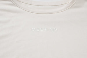 Solid color round neck long sleeve letter print tight inner wear bottoming shirt top - Negative Apparel