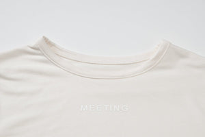 Solid color round neck long sleeve letter print tight inner wear bottoming shirt top - Negative Apparel