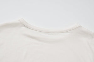 Solid color round neck long sleeve letter print tight inner wear bottoming shirt top - Negative Apparel