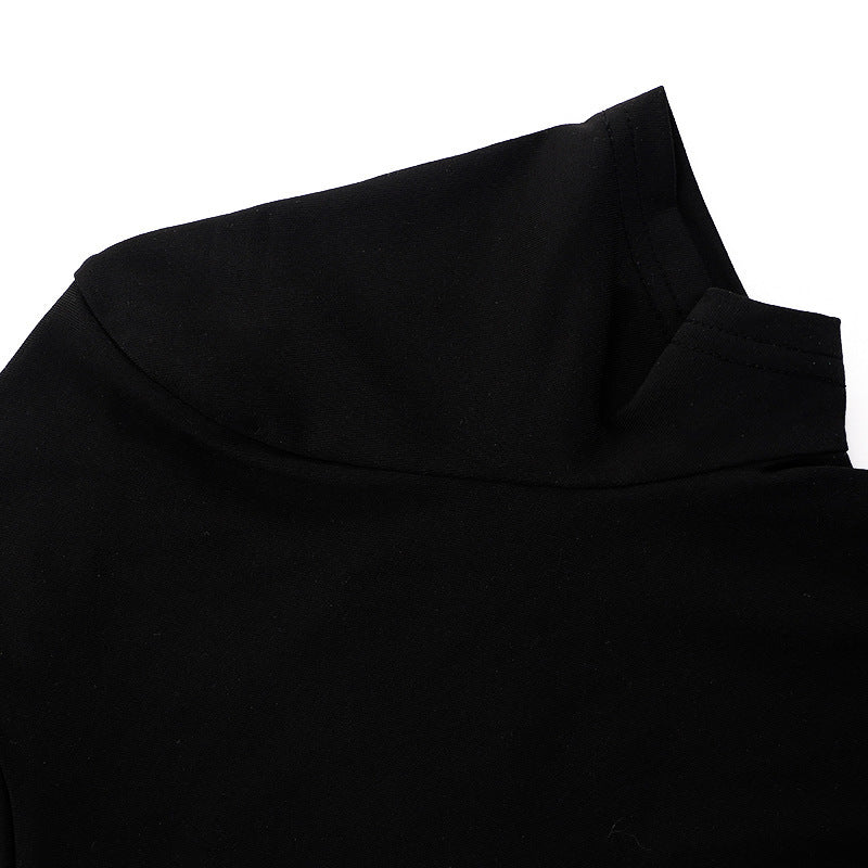 Solid color round neck short sleeve basic T-shirt top - Negative Apparel