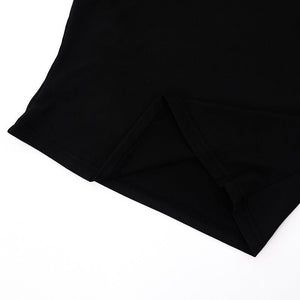 Solid color round neck short sleeve basic T-shirt top - Negative Apparel