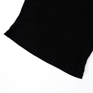Solid color round neck short sleeve basic T-shirt top - Negative Apparel