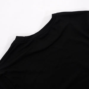 Solid color round neck short sleeve basic T-shirt top - Negative Apparel