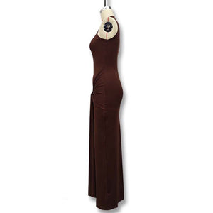 Solid color round neck sleeveless strappy dress - Negative Apparel