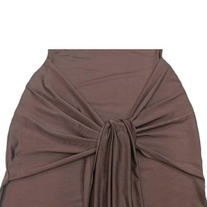 Solid color round neck sleeveless strappy dress - Negative Apparel