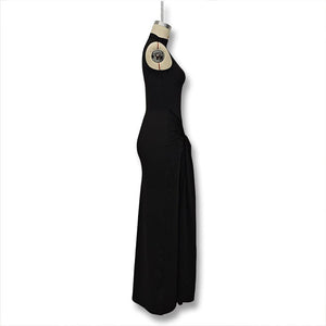 Solid color round neck sleeveless strappy dress - Negative Apparel