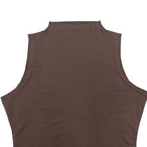 Solid color round neck sleeveless strappy dress - Negative Apparel