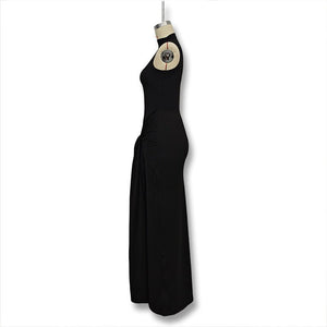 Solid color round neck sleeveless strappy dress - Negative Apparel