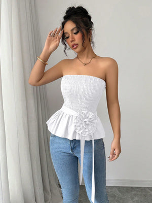 Solid color tube top French unique and beautiful small top - Negative Apparel