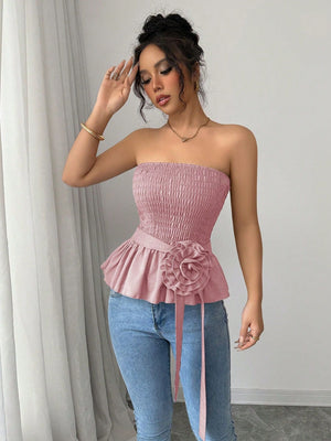 Solid color tube top French unique and beautiful small top - Negative Apparel