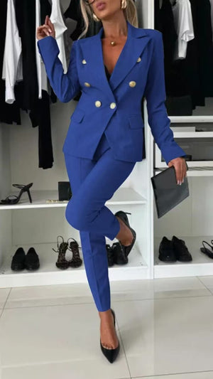 Solid color versatile suit independent fashion with casual pocket - Negative Apparel