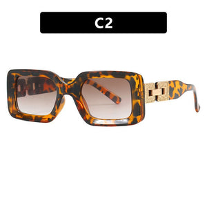 Square simple sunglasses 2025 small frame street shooting sunglasses ladies sunglasses - Negative Apparel