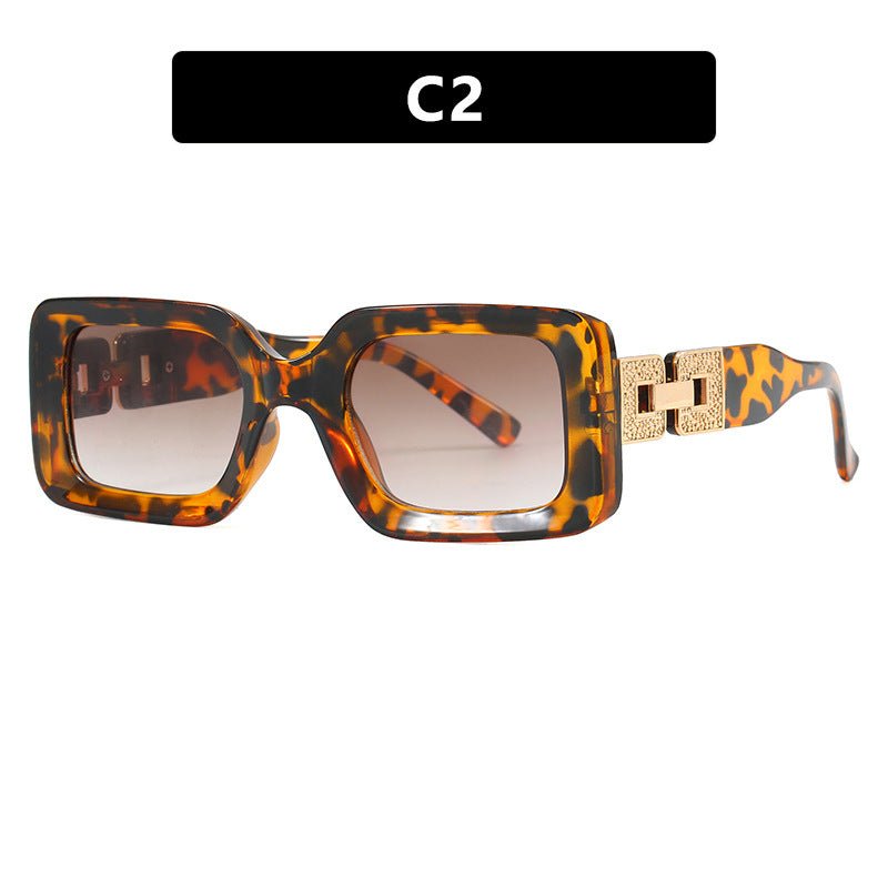 Square simple sunglasses 2025 small frame street shooting sunglasses ladies sunglasses - Negative Apparel