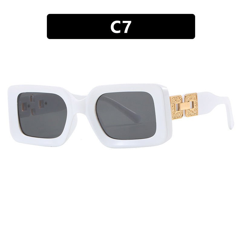 Square simple sunglasses 2025 small frame street shooting sunglasses ladies sunglasses - Negative Apparel