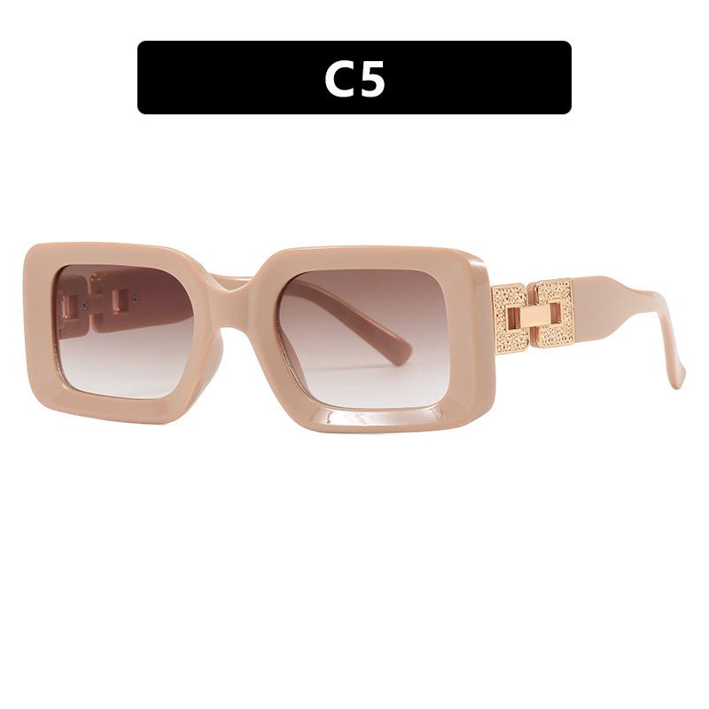 Square simple sunglasses 2025 small frame street shooting sunglasses ladies sunglasses - Negative Apparel