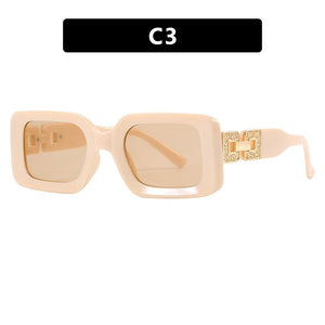 Square simple sunglasses 2025 small frame street shooting sunglasses ladies sunglasses - Negative Apparel
