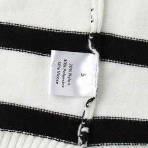 Striped High - Neck Pullover Sweater for Women | Loose Fit Korean Style Knitwear | Thick Viscose Blend Casual Top | Lazy Wind Fashion 2025 - Negative Apparel