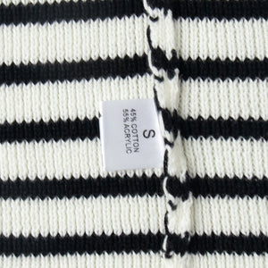 Striped Polo Knit Sweater for Women | Loose Fit Casual Pullover | Acrylic Cotton Blend | Korean Style Top | Summer 2025 Fashion - Negative Apparel