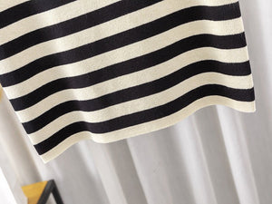Striped solid color vest inner wear soft waxy knitted versatile sleeveless top - Negative Apparel