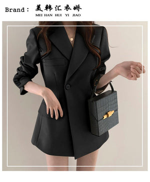 Suit jacket Korean version retro Office Jacket outer wear trendy Jacket - Negative Apparel