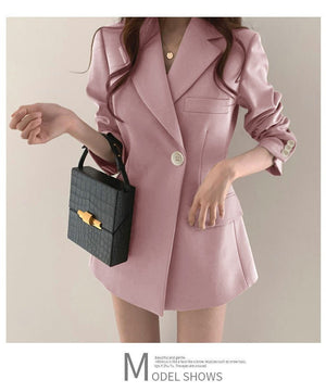 Suit jacket Korean version retro Office Jacket outer wear trendy Jacket - Negative Apparel