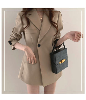 Suit jacket Korean version retro Office Jacket outer wear trendy Jacket - Negative Apparel