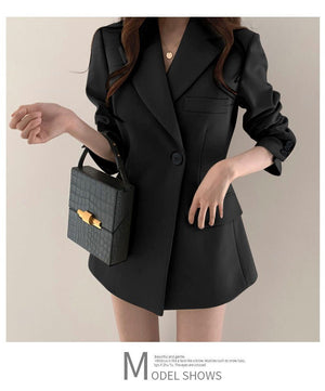 Suit jacket Korean version retro Office Jacket outer wear trendy Jacket - Negative Apparel