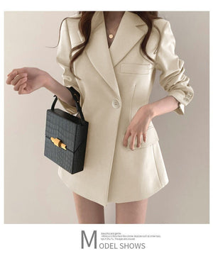 Suit jacket Korean version retro Office Jacket outer wear trendy Jacket - Negative Apparel