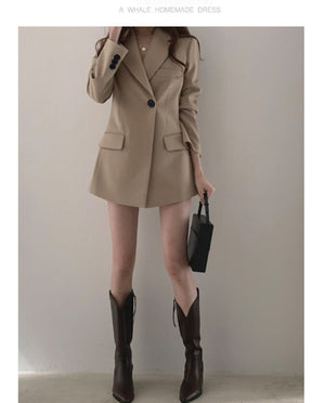 Suit jacket Korean version retro Office Jacket outer wear trendy Jacket - Negative Apparel