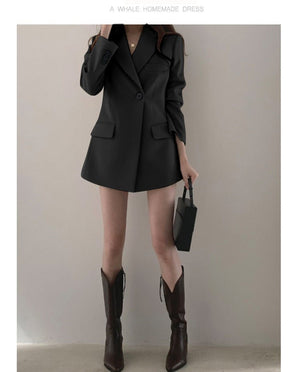 Suit jacket Korean version retro Office Jacket outer wear trendy Jacket - Negative Apparel
