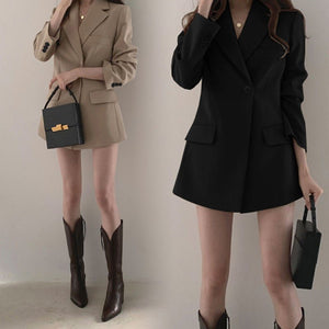 Suit jacket Korean version retro Office Jacket outer wear trendy Jacket - Negative Apparel