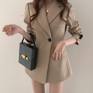 Suit jacket Korean version retro Office Jacket outer wear trendy Jacket - Negative Apparel