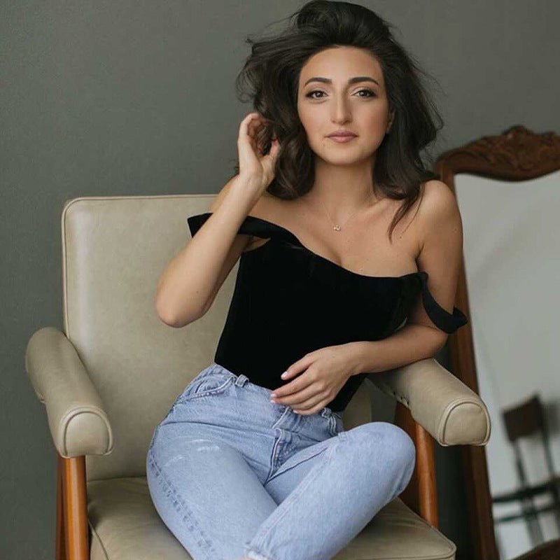 Summer fishbone waist tube top vest - Negative Apparel