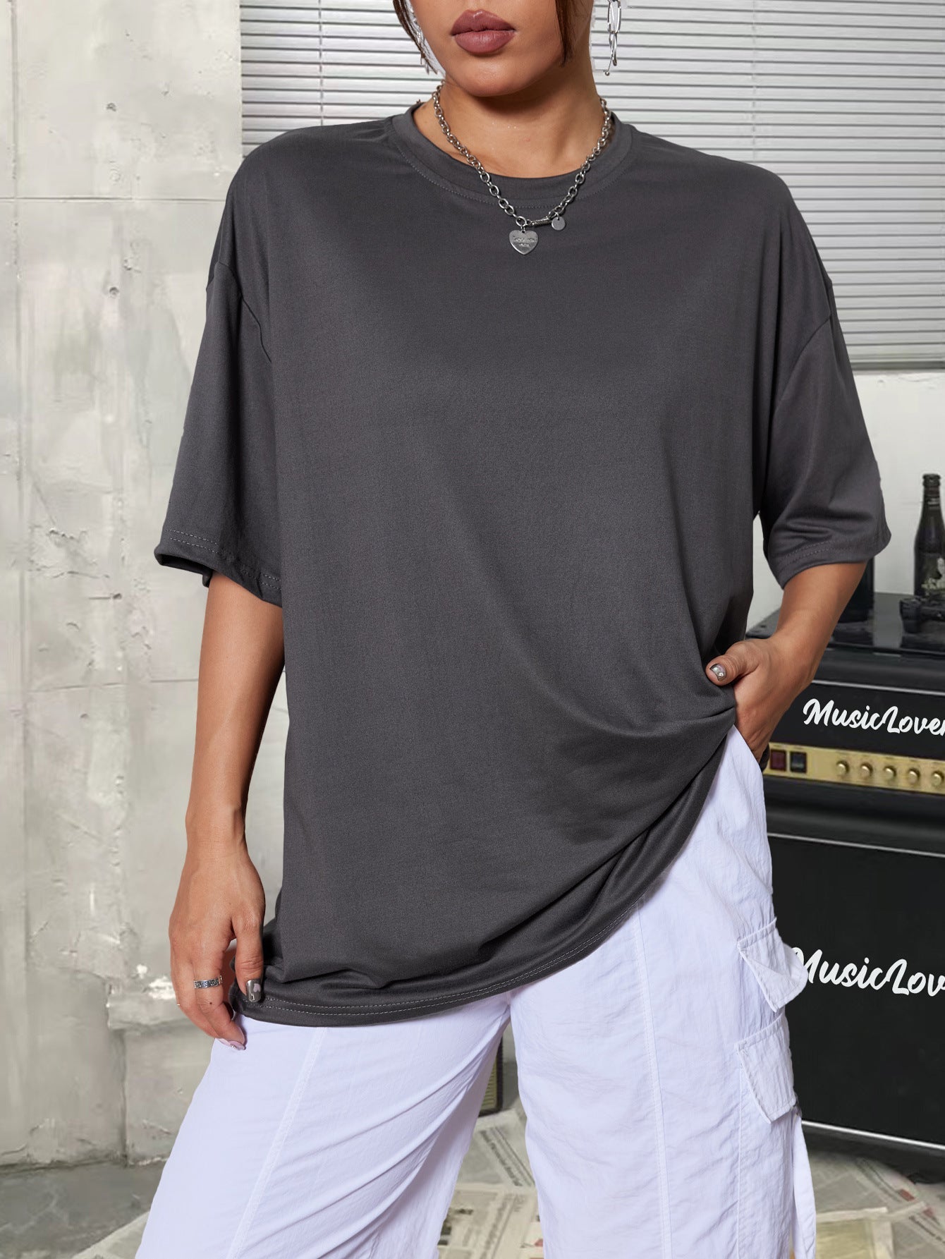 Summer medium and long multi - color half - sleeved casual versatile large - size T-shirt - Negative Apparel