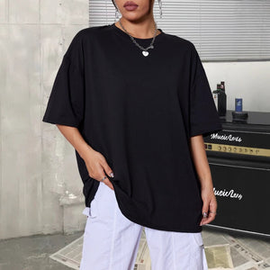 Summer medium and long multi - color half - sleeved casual versatile large - size T-shirt - Negative Apparel